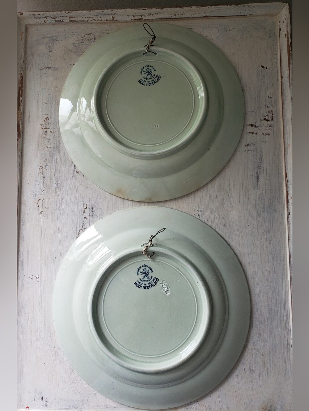 2 Vintage Holland Delft Blue Souvenir Plates Set of 2 - Nijmegen Landmarks - Picture 3 of 12